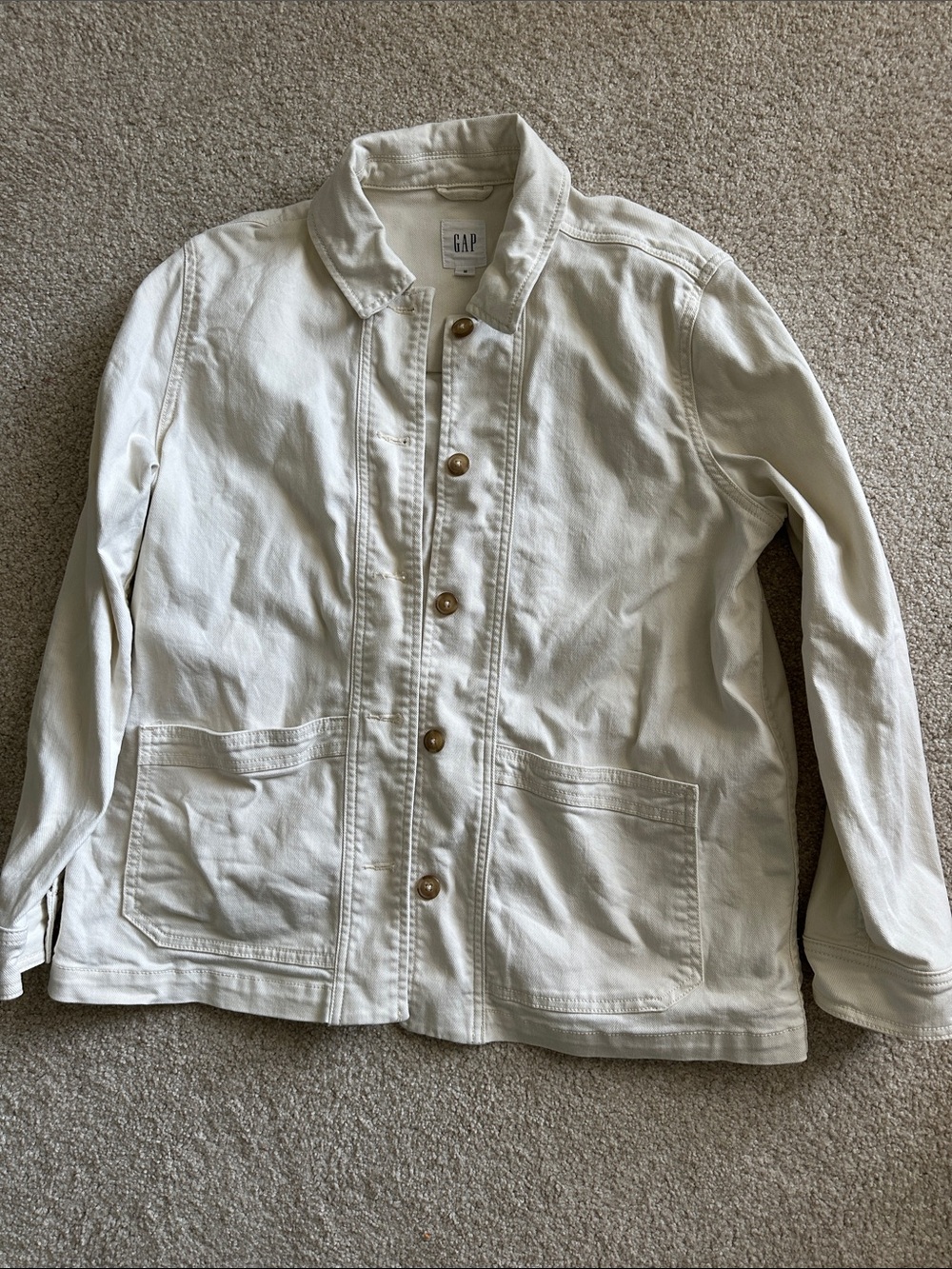 GAP Women’s Off-White Button-Front Work Jacket